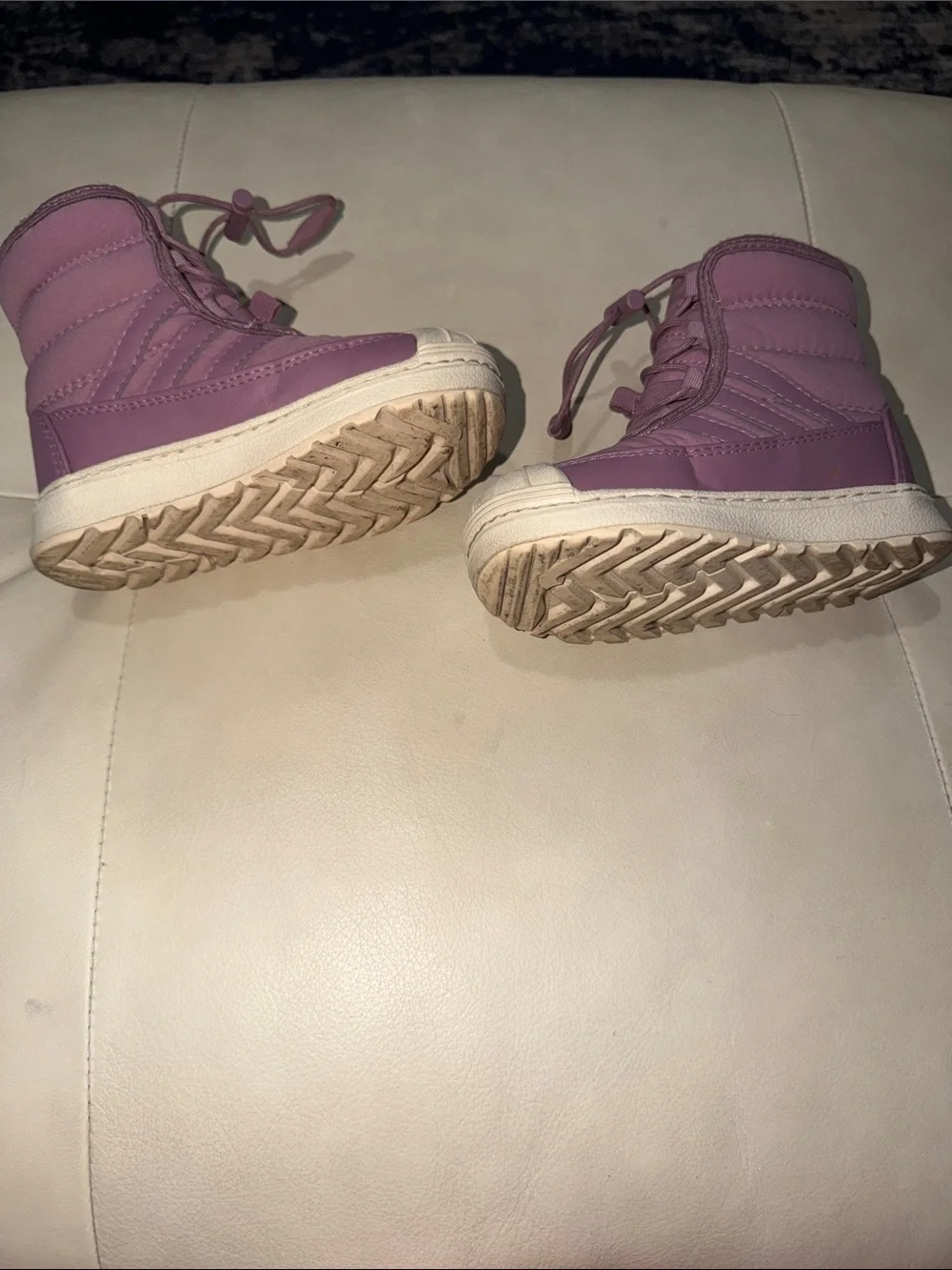 adidas Kids Pink Shell-Toe Winter Boots